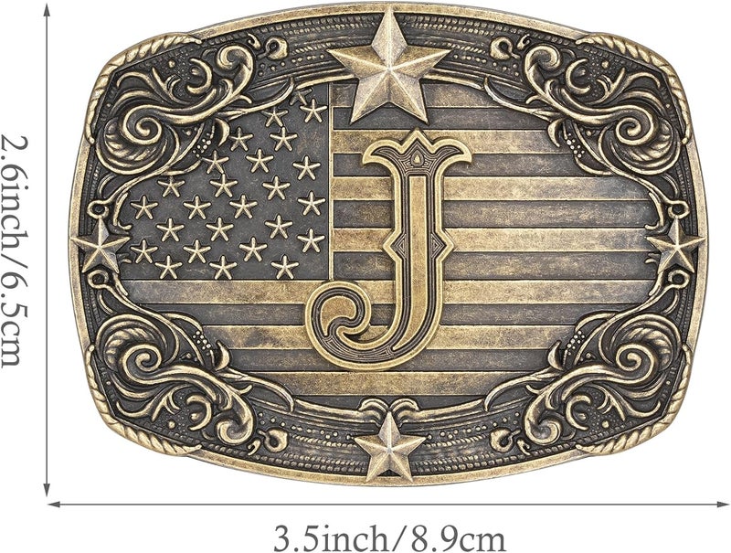 Flipslo Store Western Belt Buckle for Men Women Initial Letter A to Z Cowboy Belt Buckle Texas Buckle hebillas vaqueras para hombre - Image 2